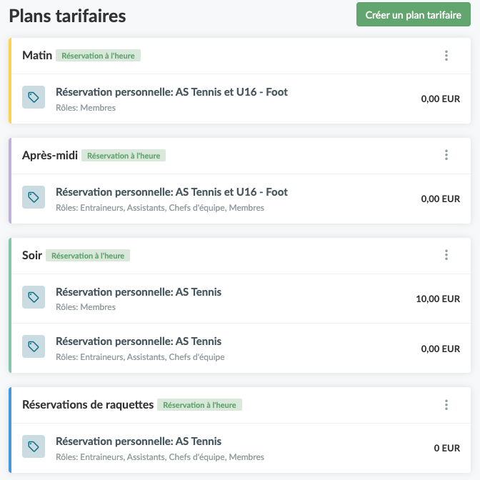SportMember.fr - Comment créer un plan tarifaire